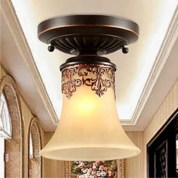 Vintage Country Island Painting Metal Flush Mount