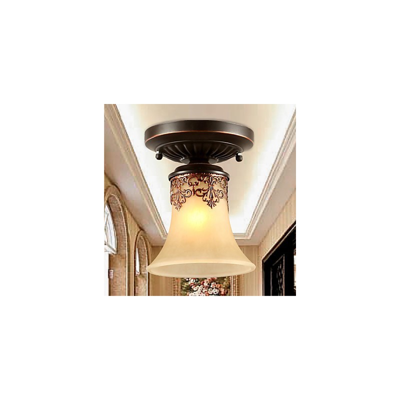 Vintage Country Island Painting Metal Flush Mount