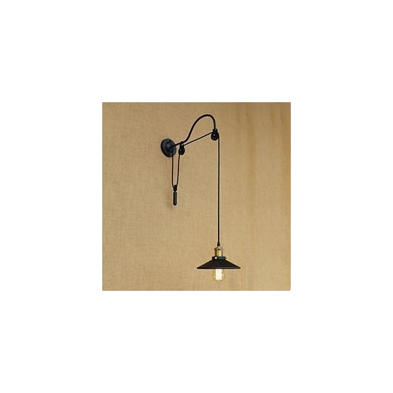 Lifting Dining Room Wall Lamp With Adjustable Thread Length Of Retro Creative Character Bedroom Wall Lamp Iron