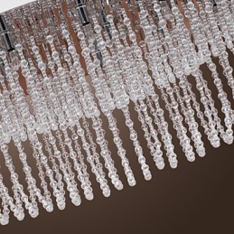 Modern Contemporary Crystal Chrome Metal Flush Mount