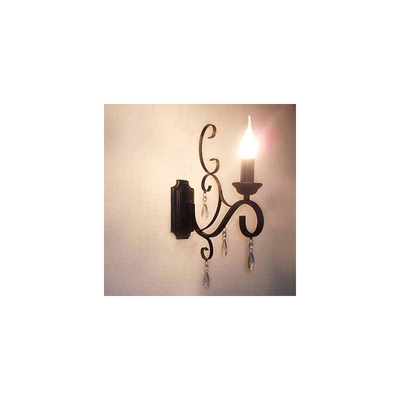 Crystal Candle Lamp Iron Creative Personality Corridor Staircase Decoration Bedside Lamp Wall Lamp