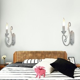Candle Lamp Bedside Lamp Wall Lamp Iron Corridor Creative Pastoral Mirror Lamp
