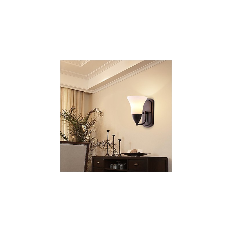 Rustic Lodge Black Oxide Finish Feature for Eye Protection Ambient Light Wall Sconces Wall Light