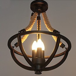 American Ceiling Retro Rope Simple Lamp