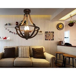 American Ceiling Retro Rope Simple Lamp