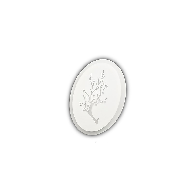 Plum Carved Acrylic Scrub Wall Light Round Shaped Bedside Lamp Corridor Lights Warm White AC220V