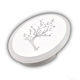 Plum Carved Acrylic Scrub Wall Light Round Shaped Bedside Lamp Corridor Lights Warm White AC220V