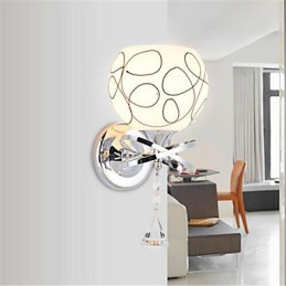 Hotel Bedroom Bedside Lamp Modern Mnimalist Glass Wall Lamp