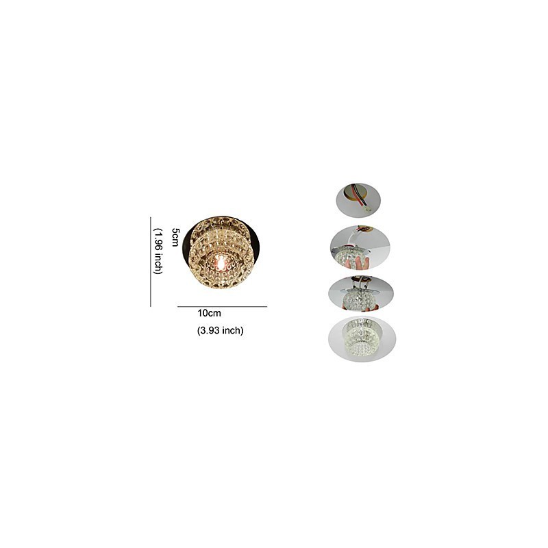 Modern Contemporary Crystal Mini Style Flush Mount