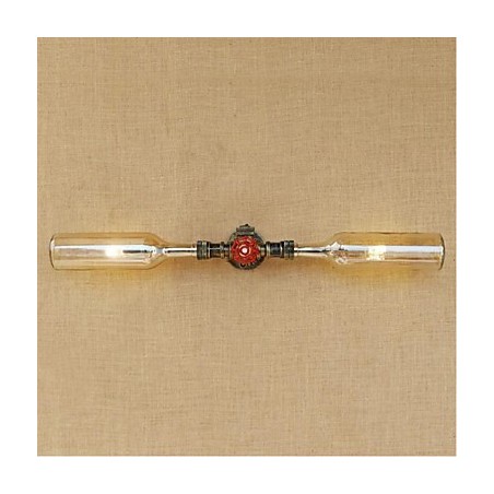 Retro American Village Creative Industry Wind Designer Water Bottle Wall Lamp Wall Light Amber