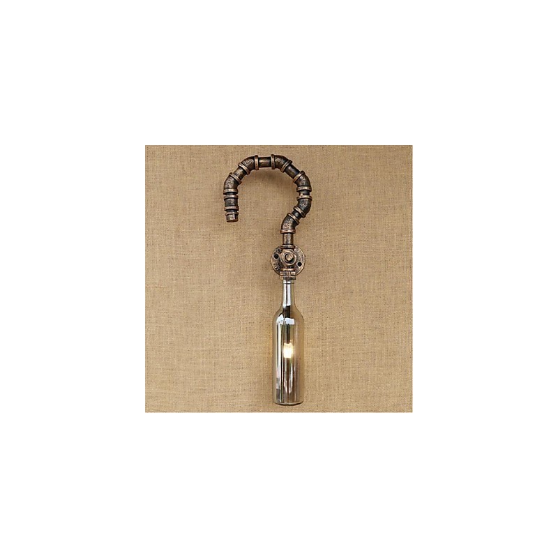 Retro American Village Creative Industry Wind Designer Water Bottle Wall Lamp Wall Light Grey