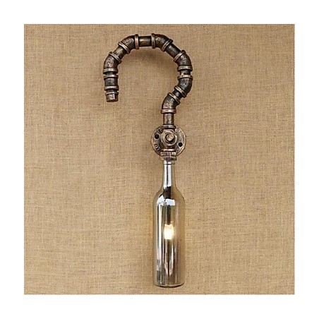 Retro American Village Creative Industry Wind Designer Water Bottle Wall Lamp Wall Light Grey