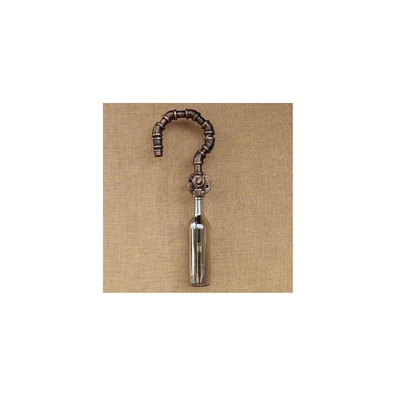 Retro American Village Creative Industry Wind Designer Water Bottle Wall Lamp Wall Light Grey