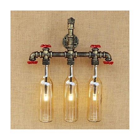 Retro Industrial Wind Switch Water Bottle Wall Lamp Wall Light Amber