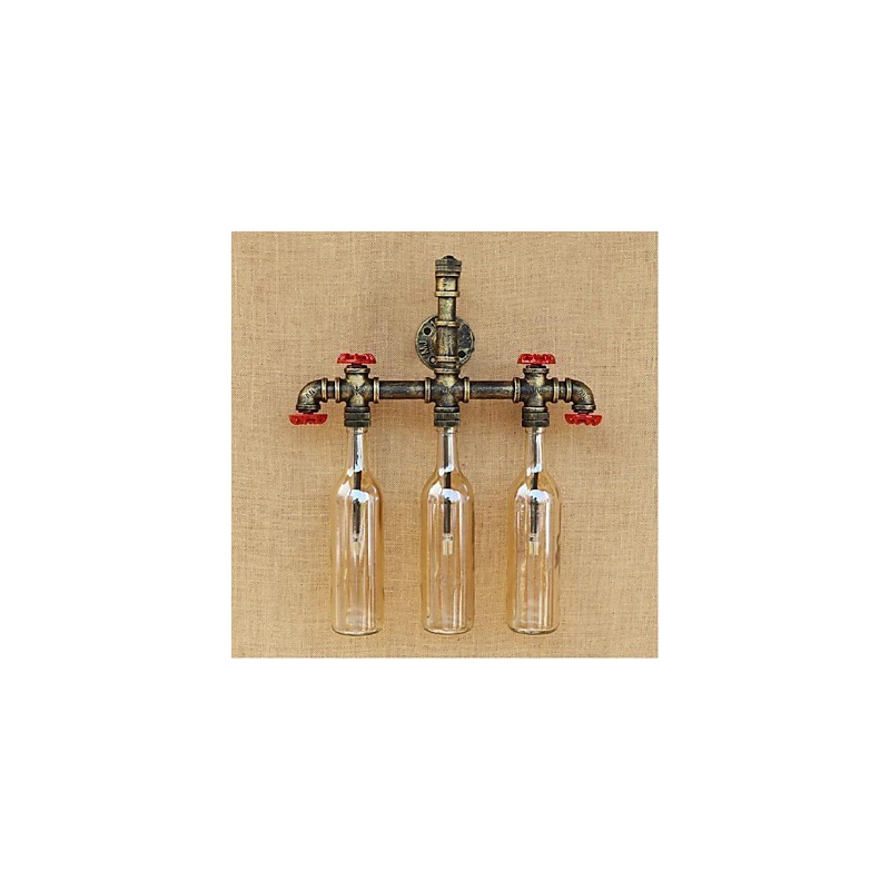 Retro Industrial Wind Switch Water Bottle Wall Lamp Wall Light Amber