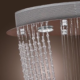 Modern Contemporary Crystal Chrome Chandelier Flush Mount