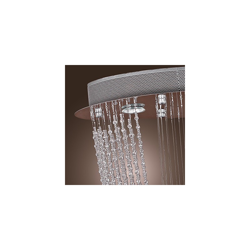 Modern Contemporary Crystal Chrome Chandelier Flush Mount