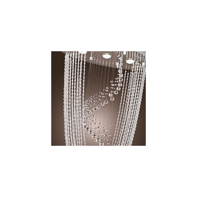 Modern Contemporary Crystal Chrome Chandelier Flush Mount