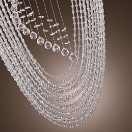 Modern Contemporary Crystal Chrome Chandelier Flush Mount