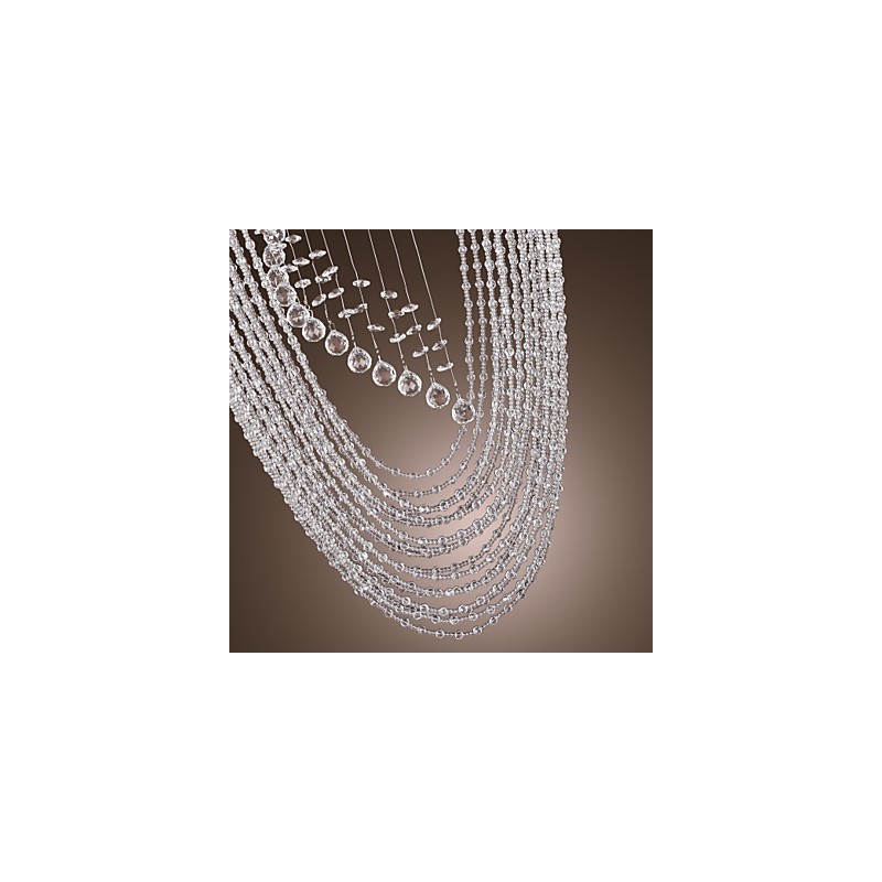 Modern Contemporary Crystal Chrome Chandelier Flush Mount