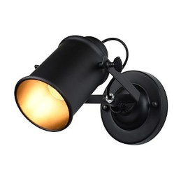 Painted Steel Wall Lamp Dumb Black American Coffee Decoration Retro Wall Light Lightsaber Lamp On Wall