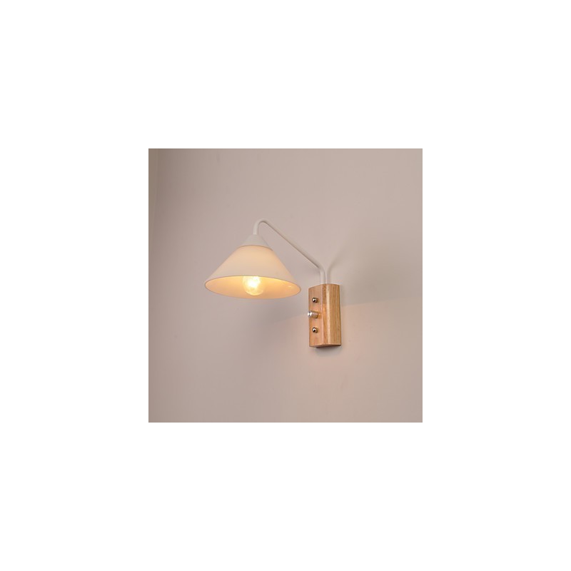 Simple Wall Lamp Bedside Desk Lamp With Glass Shade and Solid Wood for Bedroom Dresser Living Room Baby Room College Dorm Coffee Table Bookcas