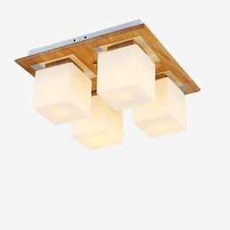Flush Mount Mini Style Modern Contemporary Wood Bamboo