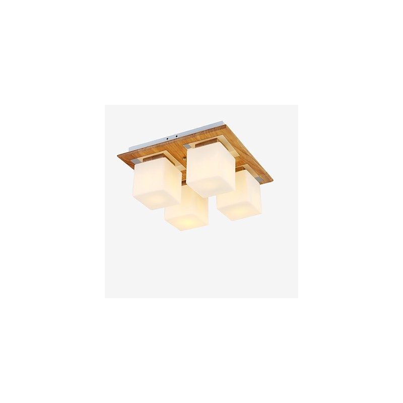 Flush Mount Mini Style Modern Contemporary Wood Bamboo