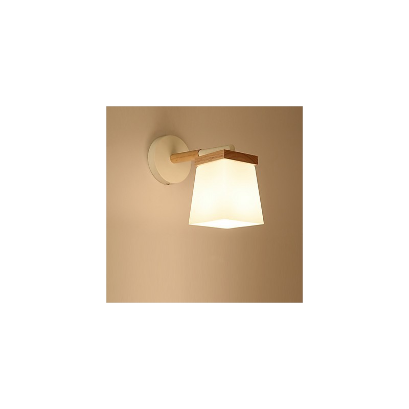 Squere Glassshade Wall Lamp For Bedroom Modern Feature Ambient Light Wall Sconces Wall Light