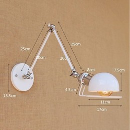 Vintage Country Painting Feature for Mini Style Swing Arm Eye Protection Ambient Light Swing Arm LightsWall
