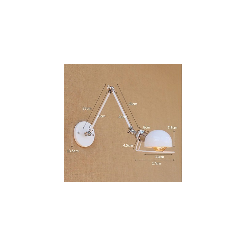 Vintage Country Painting Feature for Mini Style Swing Arm Eye Protection Ambient Light Swing Arm LightsWall