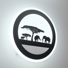 Acrylic Round Bedroom Bedside Wall Lamp Originality Modern Corridor Lamp Entrance Lamp