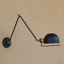 Simple Vintage Country Painting Feature for Mini Style Swing Arm Eye Protection Ambient Light Wall Sconces