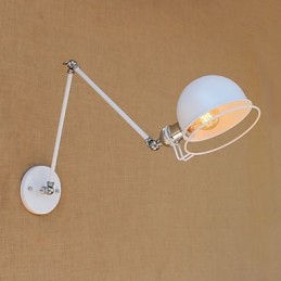 Simple Vintage Country Painting Feature for Mini Style Swing Arm Eye Protection Ambient Light Wall Sconces