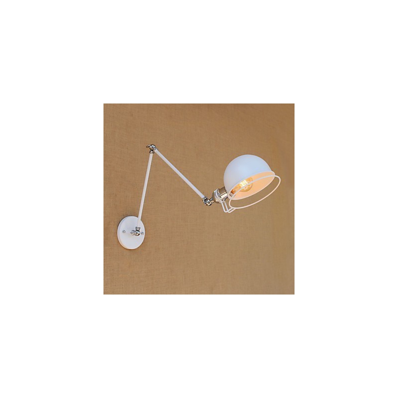 Simple Vintage Country Painting Feature for Mini Style Swing Arm Eye Protection Ambient Light Wall Sconces