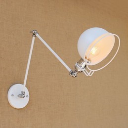 Simple Vintage Country Painting Feature for Mini Style Swing Arm Eye Protection Ambient Light Wall Sconces