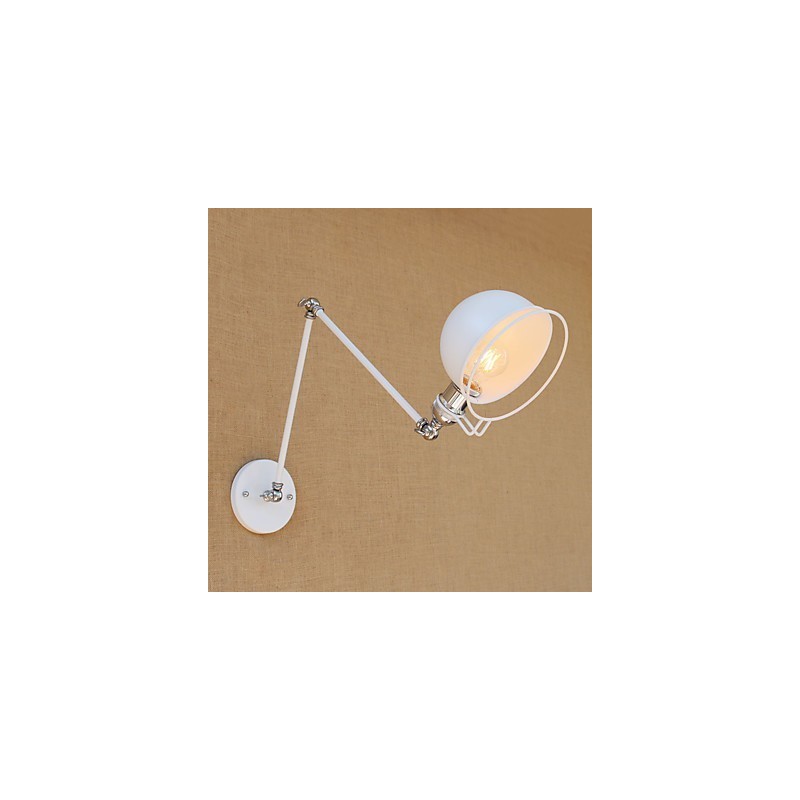 Simple Vintage Country Painting Feature for Mini Style Swing Arm Eye Protection Ambient Light Wall Sconces