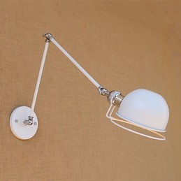 Simple Vintage Country Painting Feature for Mini Style Swing Arm Eye Protection Ambient Light Wall Sconces