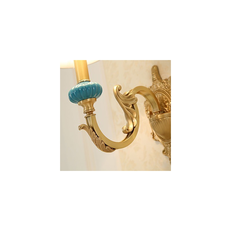 Simple Country Traditional Classic Brass Feature for Mini Style Uplight Wall Sconces Wall Light
