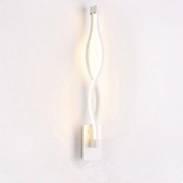 Modern Simple l Creative Bedroom Corridor Living Room TV Background Aluminum Wave Wall Lamp Mirror Headlights