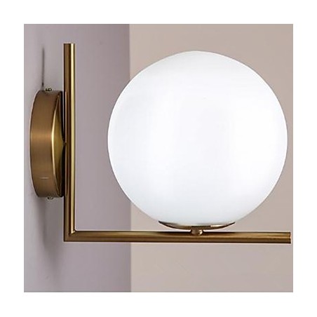 Contemporary And Contracted Glass Wall Lamp Wrought Iron Individuality