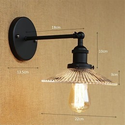 Country Retro Painting Feature for Mini Style Eye Protection Ambient Light Wall Sconces