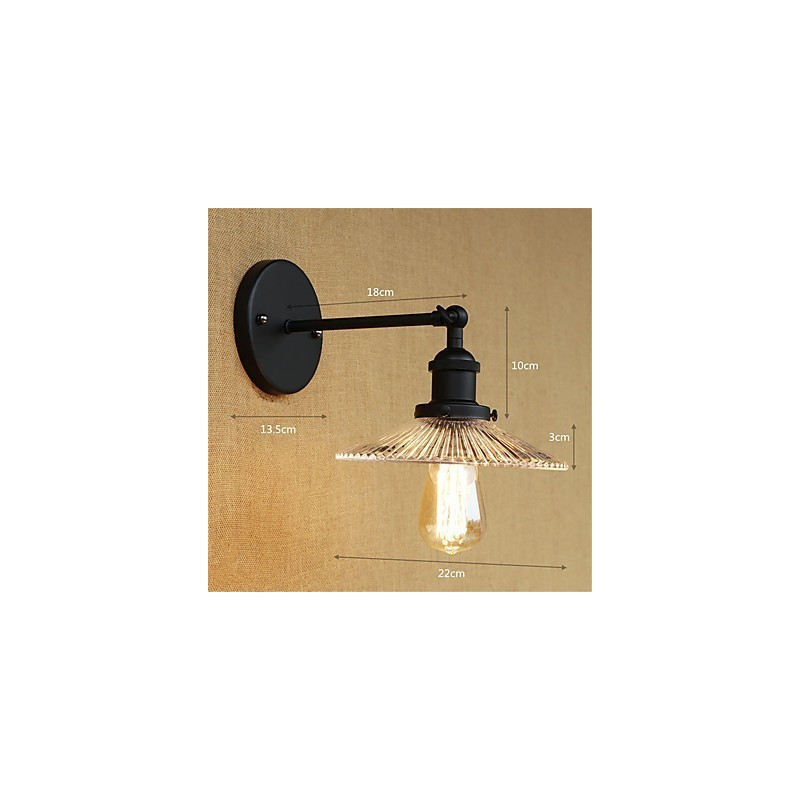 Country Retro Painting Feature for Mini Style Eye Protection Ambient Light Wall Sconces
