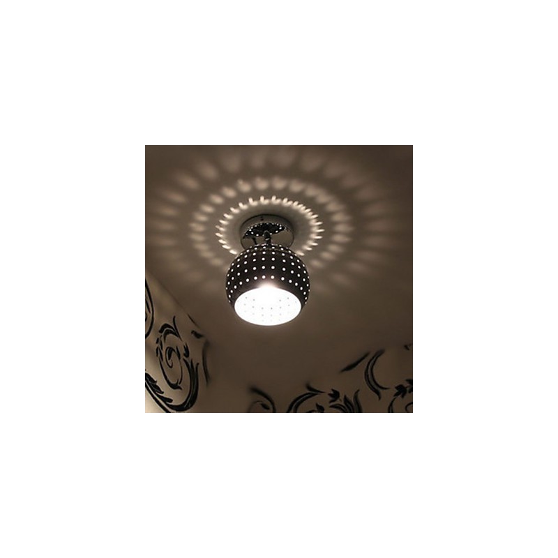 Creative Porous Ball Aesthetic Reflection Absorb Dome Light Wrought Iron Lamp