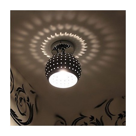 Creative Porous Ball Aesthetic Reflection Absorb Dome Light Wrought Iron Lamp