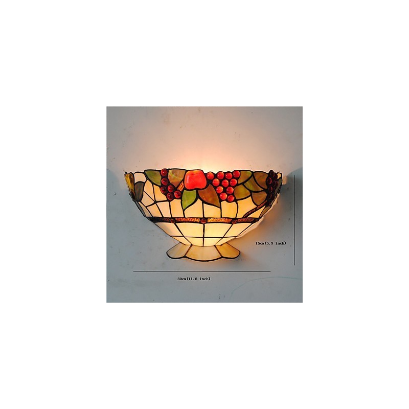 Retro Country Wall Lights Glass Shade Living Room Bedroom Restaurant Cafe Bar Wall Sconces