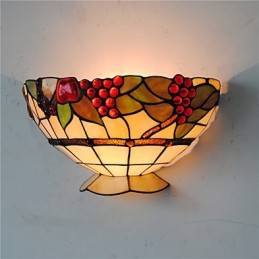 Retro Country Wall Lights Glass Shade Living Room Bedroom Restaurant Cafe Bar Wall Sconces