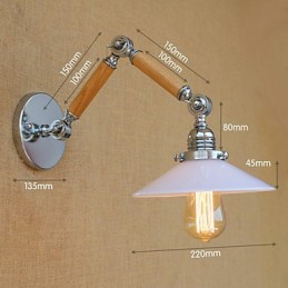Modern Contemporary Chrome Feature for Swing Arm Ambient Light Swing Arm Lights Wall Light