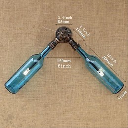Retro American Village Creative Industry Wind Designer Water Bottle Wall Lamp Wall Light Blue