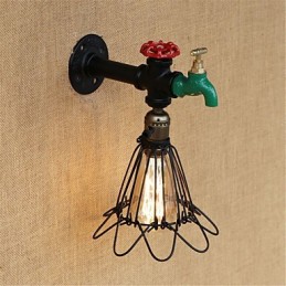 Country Retro Painting Feature for Mini Style Ambient Light Wall Sconces Wall Light